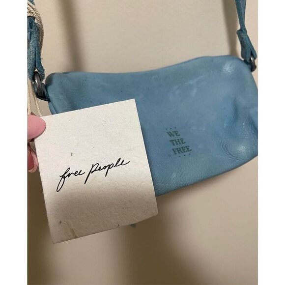 New Free  People leather  blue We The Free Rider Crossbody Bag - Picture 11 of 13